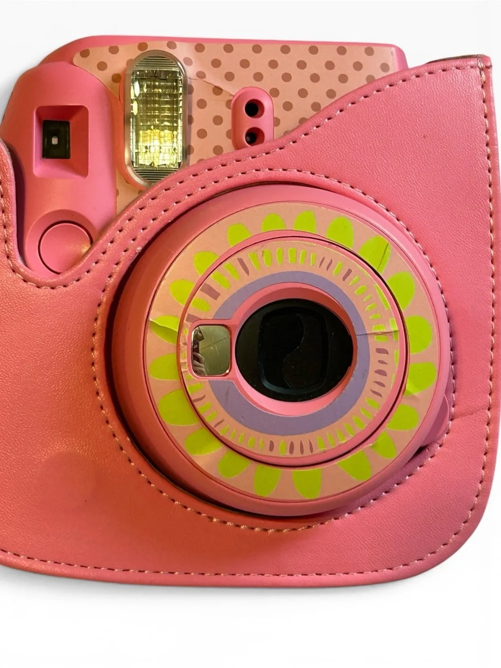 Fujifilm Instax Mini Pink Instant Camera w/ Floral Case